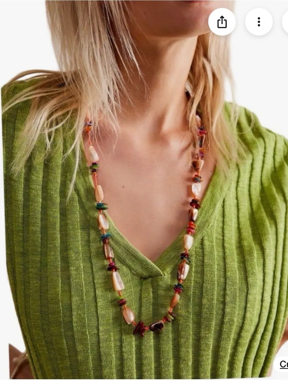 Free People NWT Free People x Ariana Ost At The Market Shell Beaded Necklace
